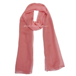Seidenschal Chiffon Schal aus 100% Seide uni hell bordeaux 50x160cm 3168